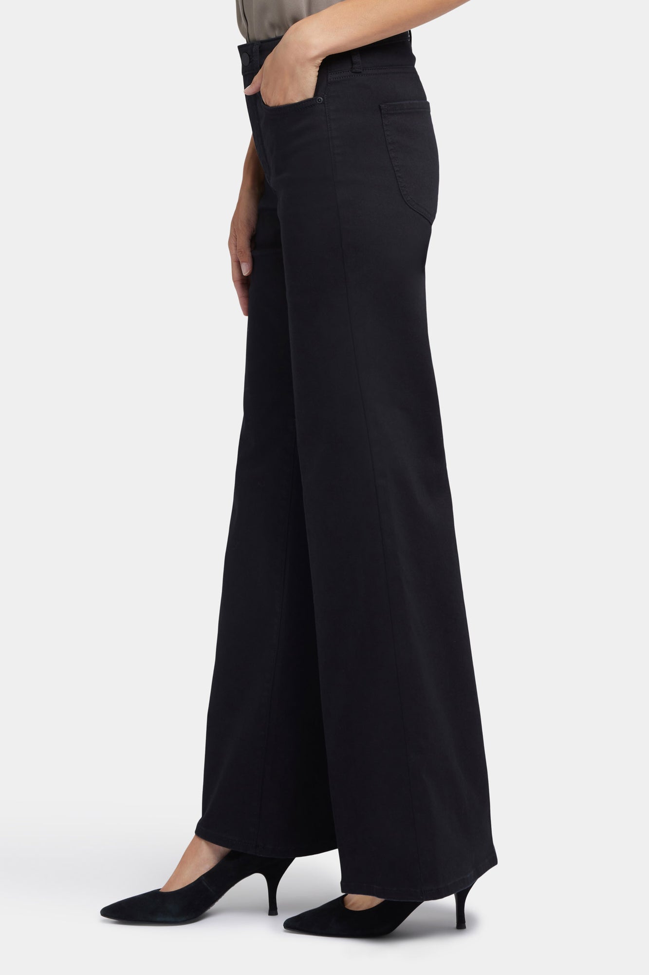 NYDJ Mia Palazzo Jeans With High Rise - Black