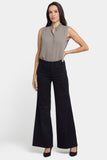 NYDJ Mia Palazzo Jeans With High Rise - Black