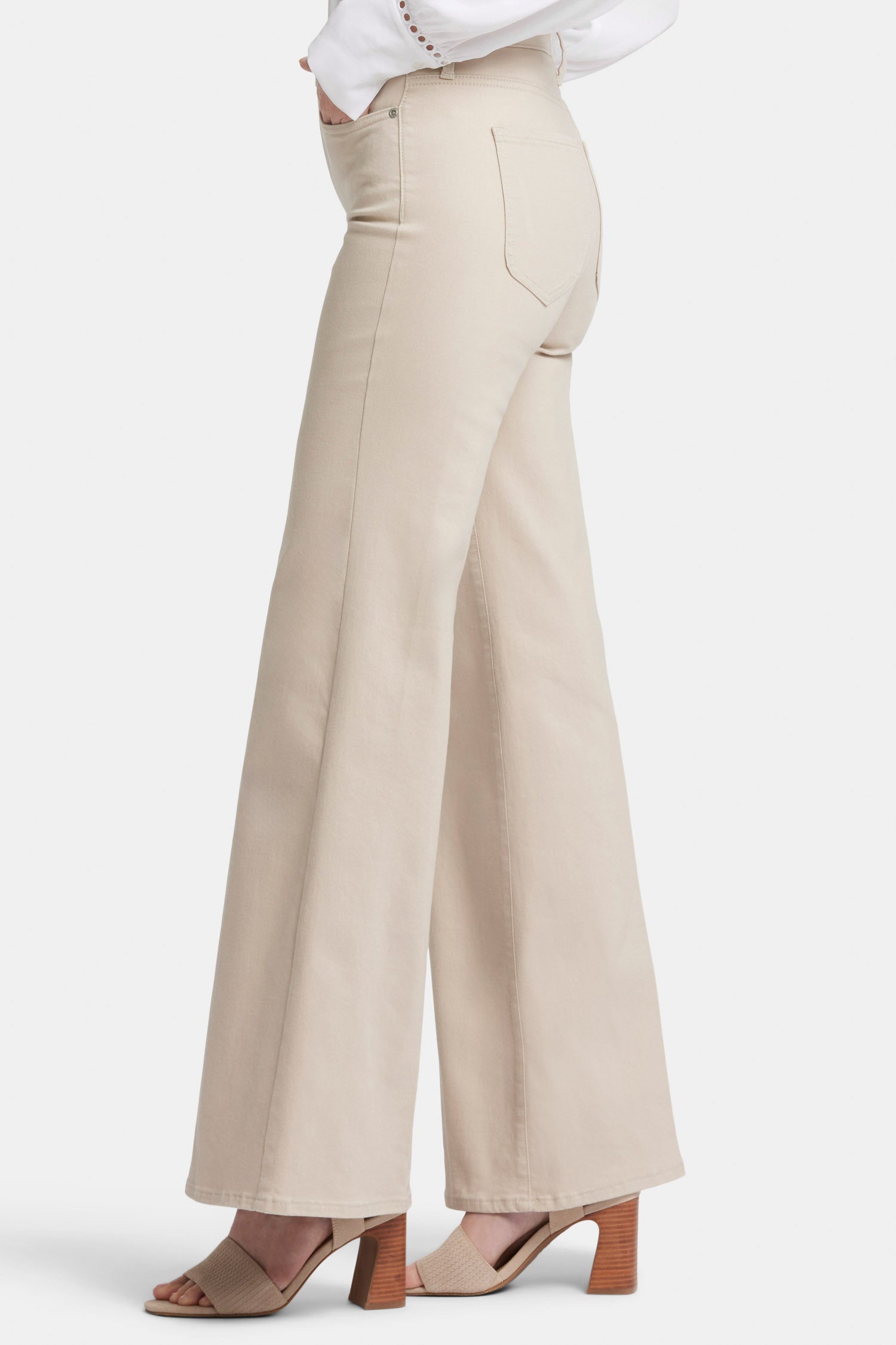 Mia Palazzo Jeans With High Rise - Feather Tan | NYDJ