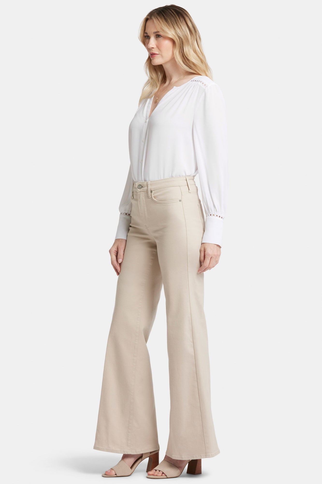 NYDJ Mia Palazzo Jeans With High Rise - Feather