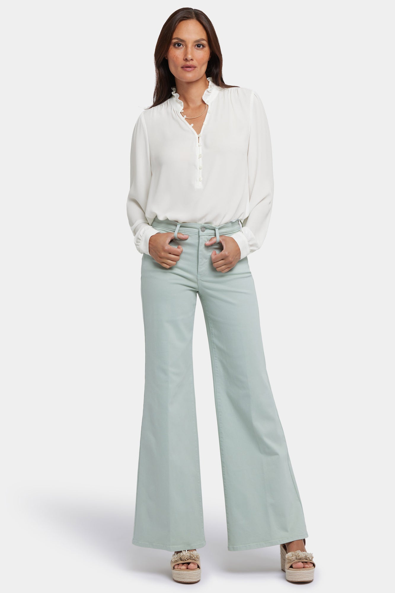 NYDJ Mia Palazzo Jeans With High Rise - Tomatillo