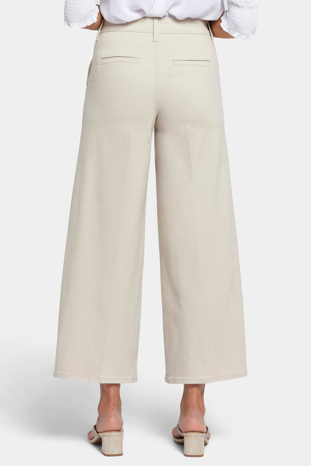 NYDJ Mona Wide Leg Trouser Ankle Jeans  With High Rise - Feather