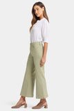 NYDJ Mia Palazzo Ankle Jeans With High Rise And Side Slits - Juniper Green