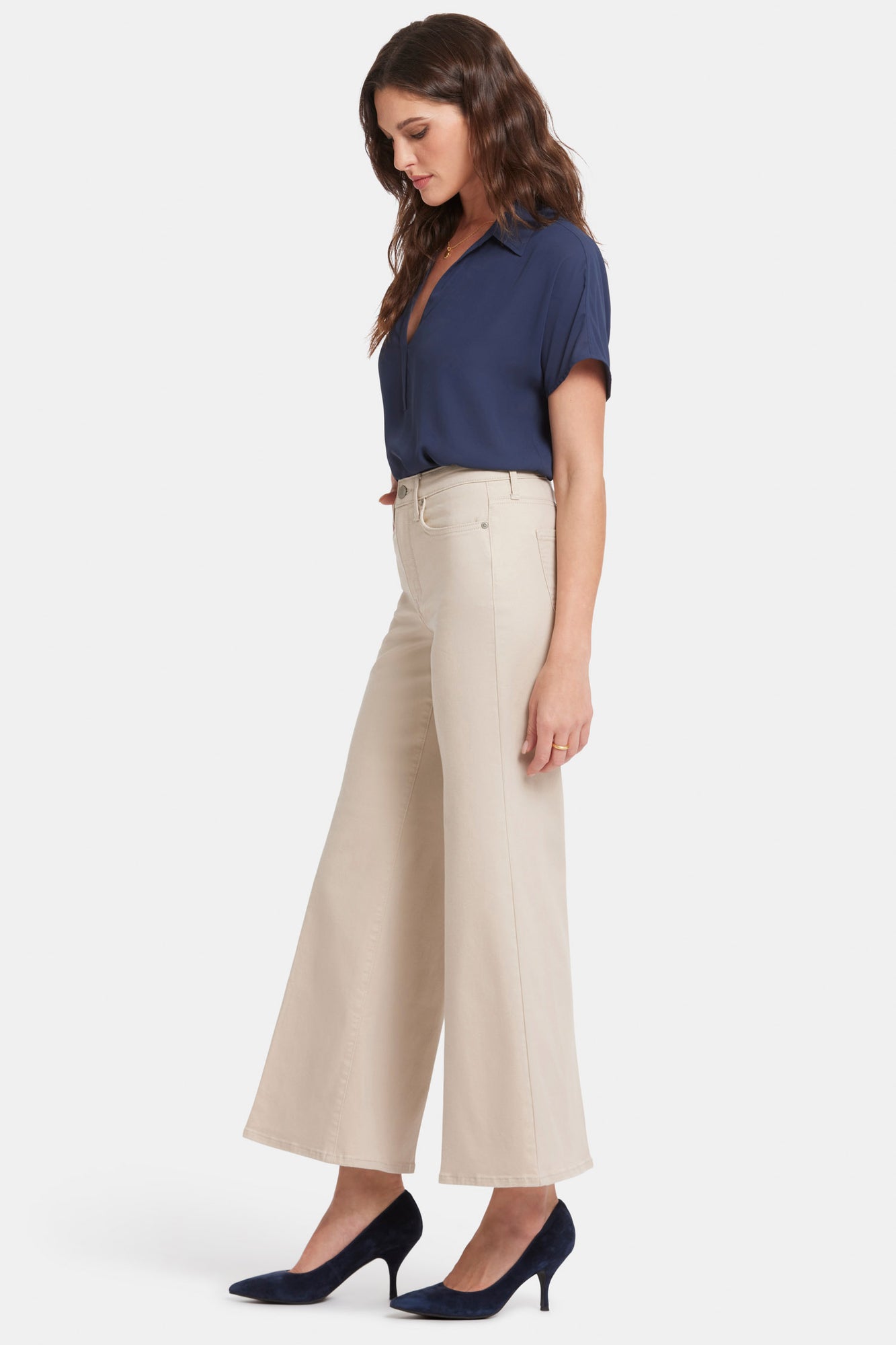 NYDJ Mia Palazzo Ankle Jeans With High Rise - Feather