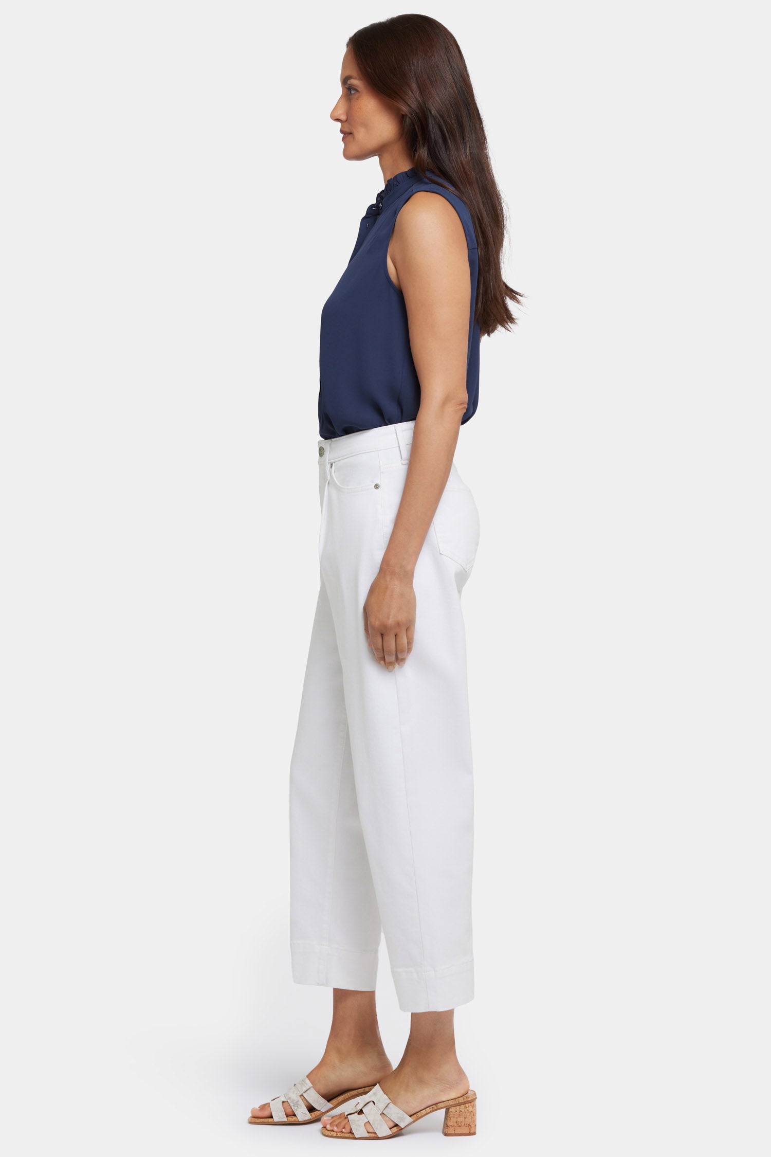 NYDJ Balloon Ankle Jeans With Pleats - Optic White