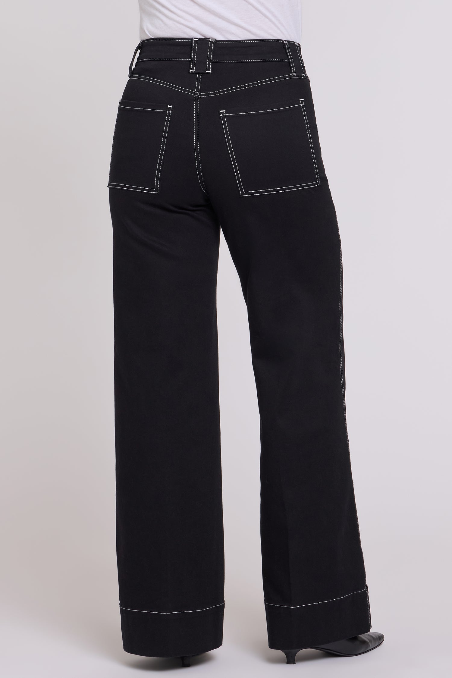 NYDJ Mia Palazzo Jeans With High Rise, Utility Pockets And 31