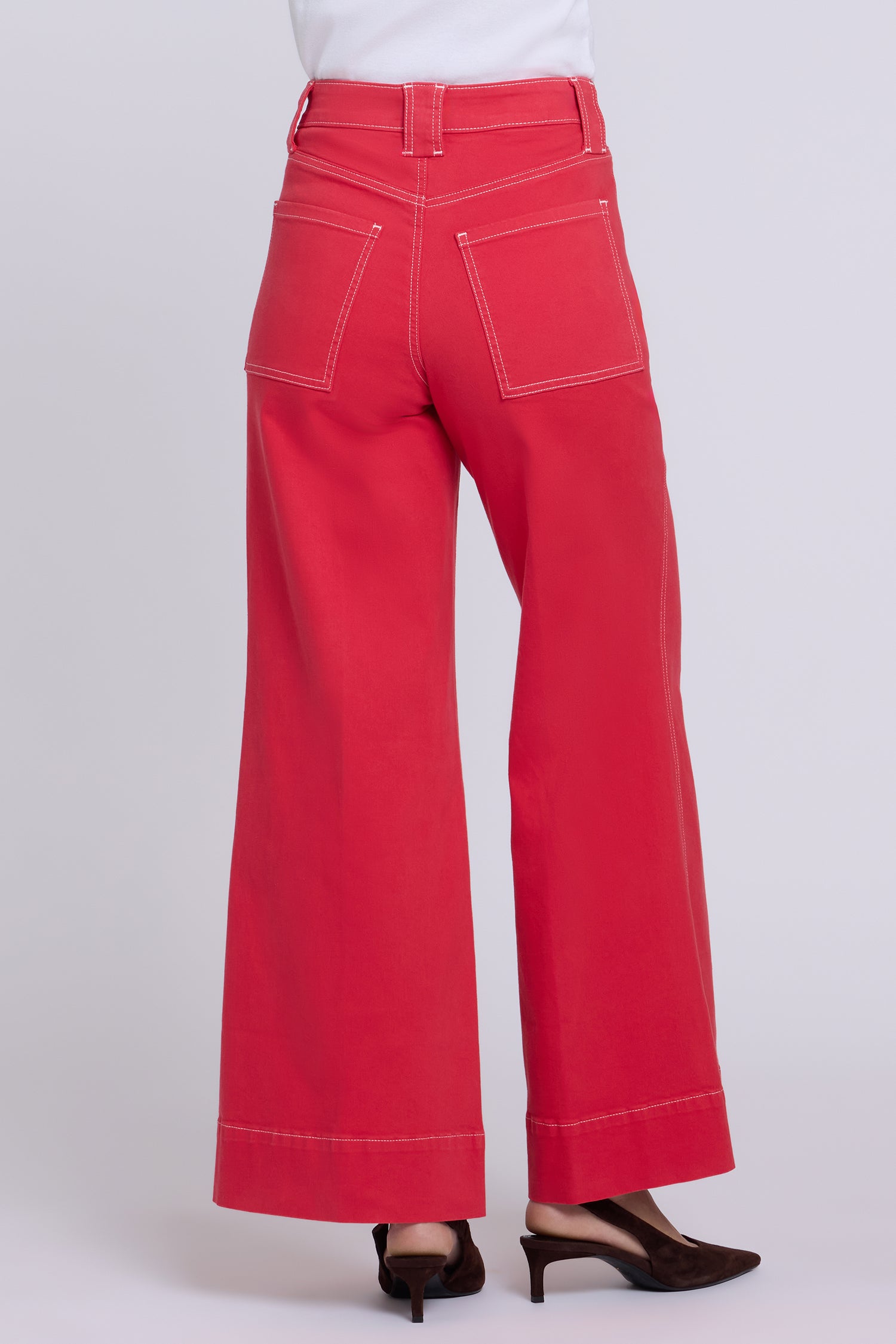 NYDJ Mia Palazzo Jeans With High Rise, Utility Pockets And 31" Inseam - Passion