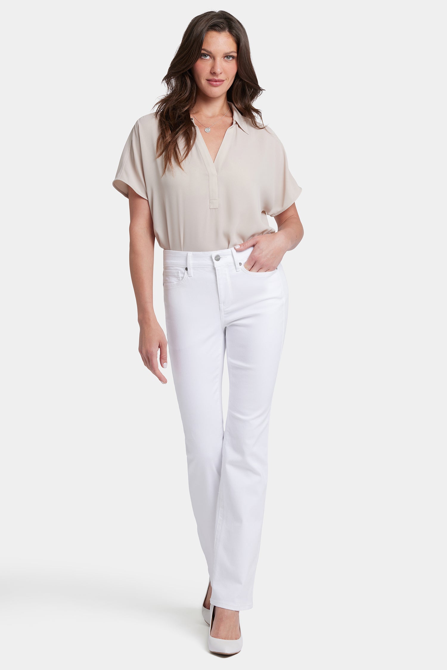 Barbara Bootcut Jeans - Optic White White | NYDJ