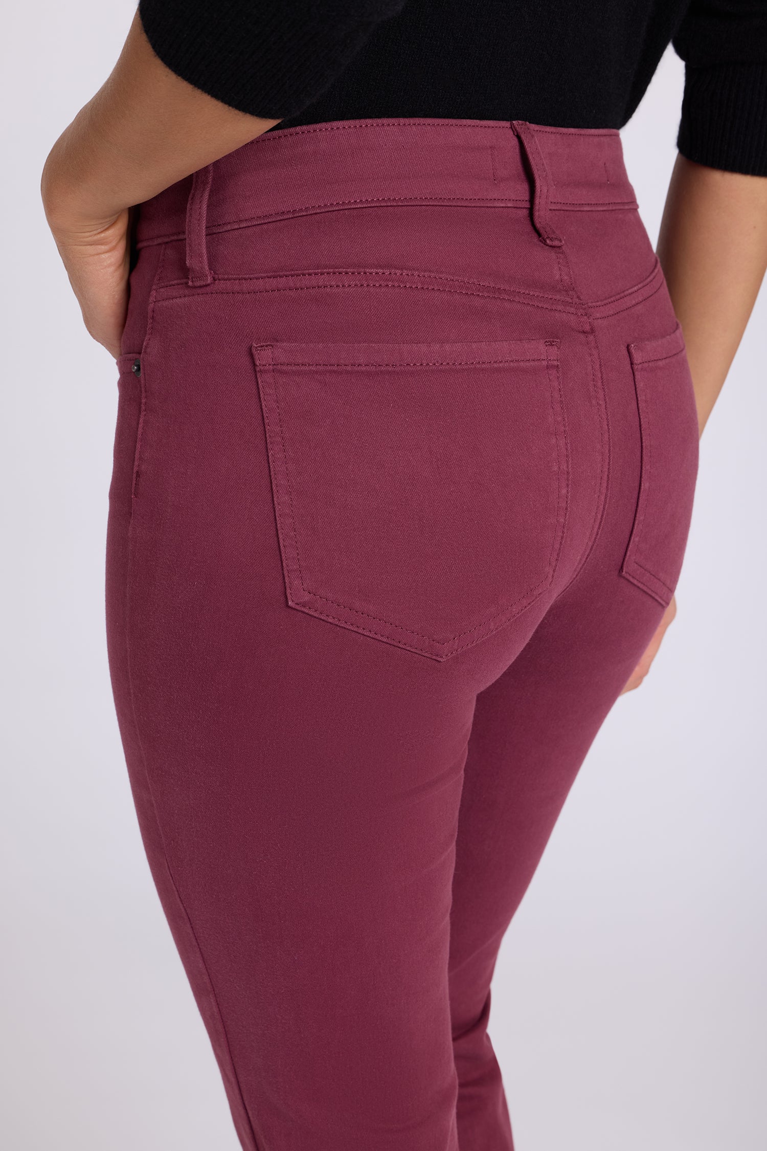 NYDJ Barbara Bootcut Jeans  - True Burgundy