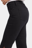 NYDJ Sophie Bike Capri Jeans With Riveted Side Slits - Black