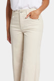NYDJ Brigitte Wide Leg Capri Jeans With High Rise And Frayed Hems - Feather