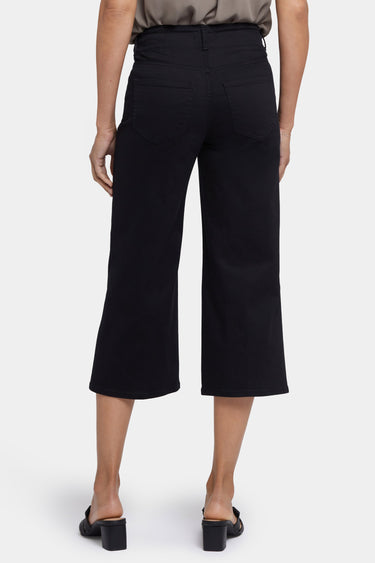 NYDJ Brigitte Wide Leg Capri Jeans With High Rise - Black