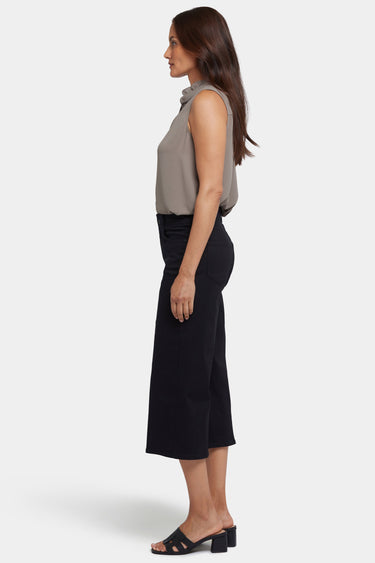 NYDJ Brigitte Wide Leg Capri Jeans With High Rise - Black