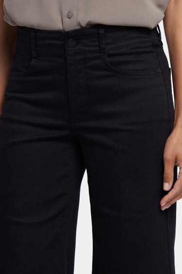 NYDJ Brigitte Wide Leg Capri Jeans With High Rise - Black