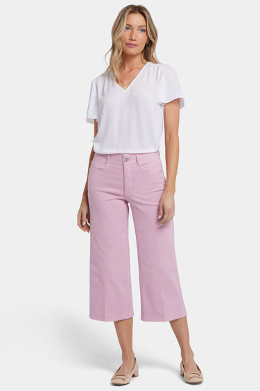NYDJ Brigitte Wide Leg Capri Jeans With High Rise - Pink Nectar