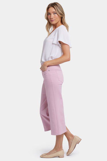 NYDJ Brigitte Wide Leg Capri Jeans With High Rise - Pink Nectar