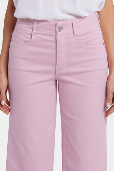 NYDJ Brigitte Wide Leg Capri Jeans With High Rise - Pink Nectar
