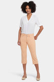 NYDJ Marilyn Straight Crop Jeans With Double-Button Waistband And 2" Hems - Apricot Nectar