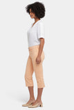 NYDJ Marilyn Straight Crop Jeans With Double-Button Waistband And 2" Hems - Apricot Nectar