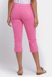 NYDJ Marilyn Straight Crop Jeans With Double-Button Waistband And 2" Hems - Honeysuckle