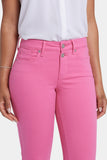 NYDJ Marilyn Straight Crop Jeans With Double-Button Waistband And 2" Hems - Honeysuckle