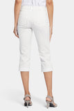 NYDJ Marilyn Straight Crop Jeans With Cuffs - Beach Cruise Stripe