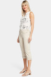 NYDJ Marilyn Straight Crop Jeans With Frayed Cuffs - Feather