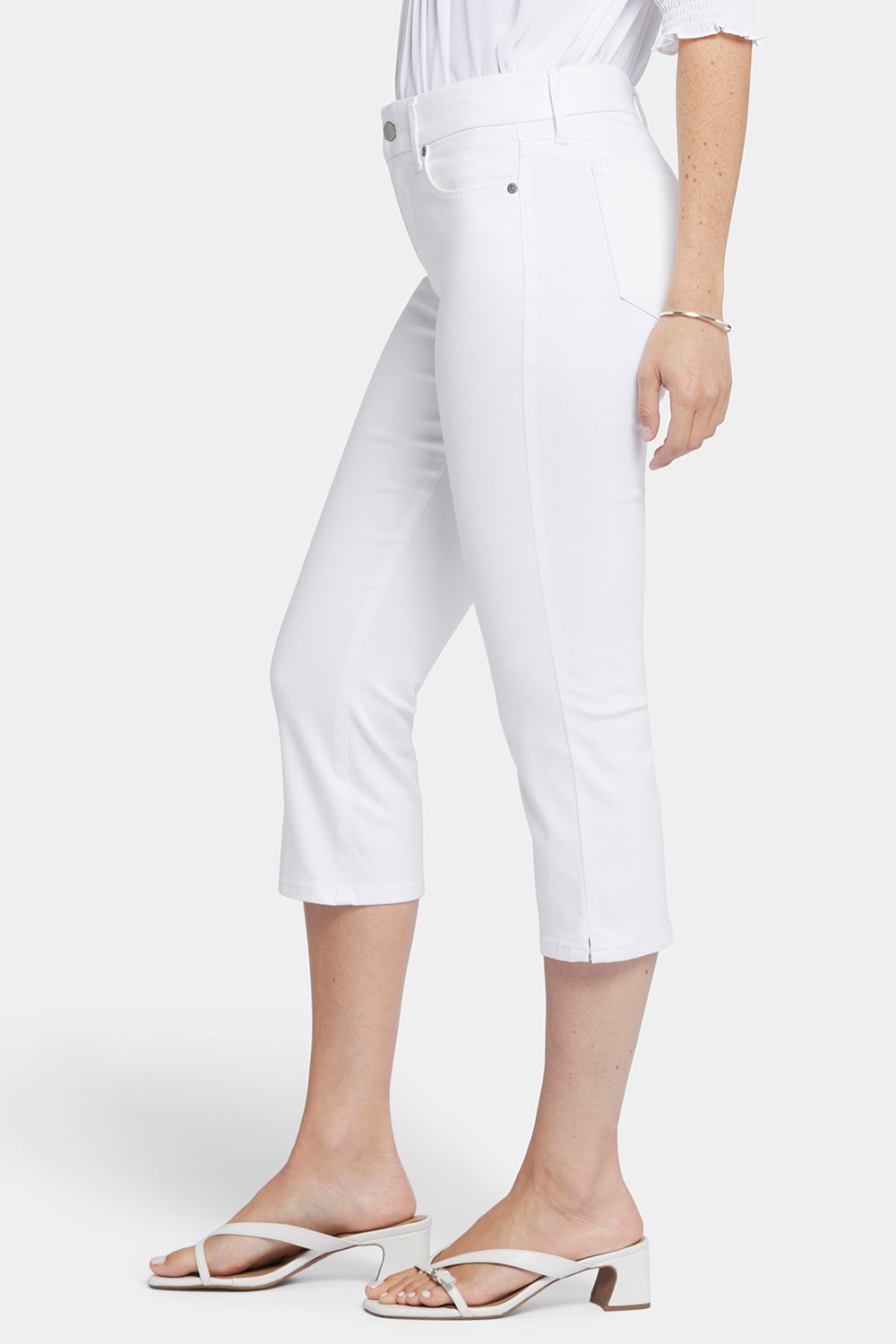 NYDJ Waist-Match™ Slim Straight Crop Jeans  - Optic White