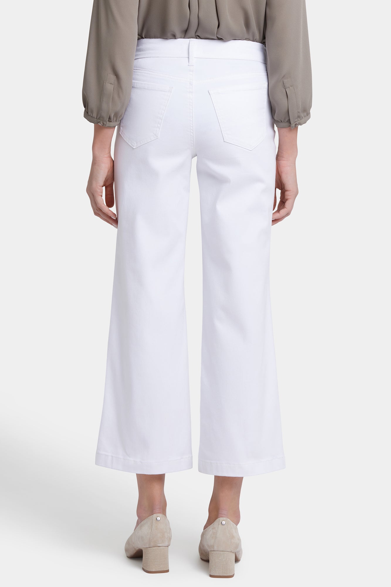 NYDJ Waist-Match™ Teresa Wide Leg Ankle Jeans  - Optic White