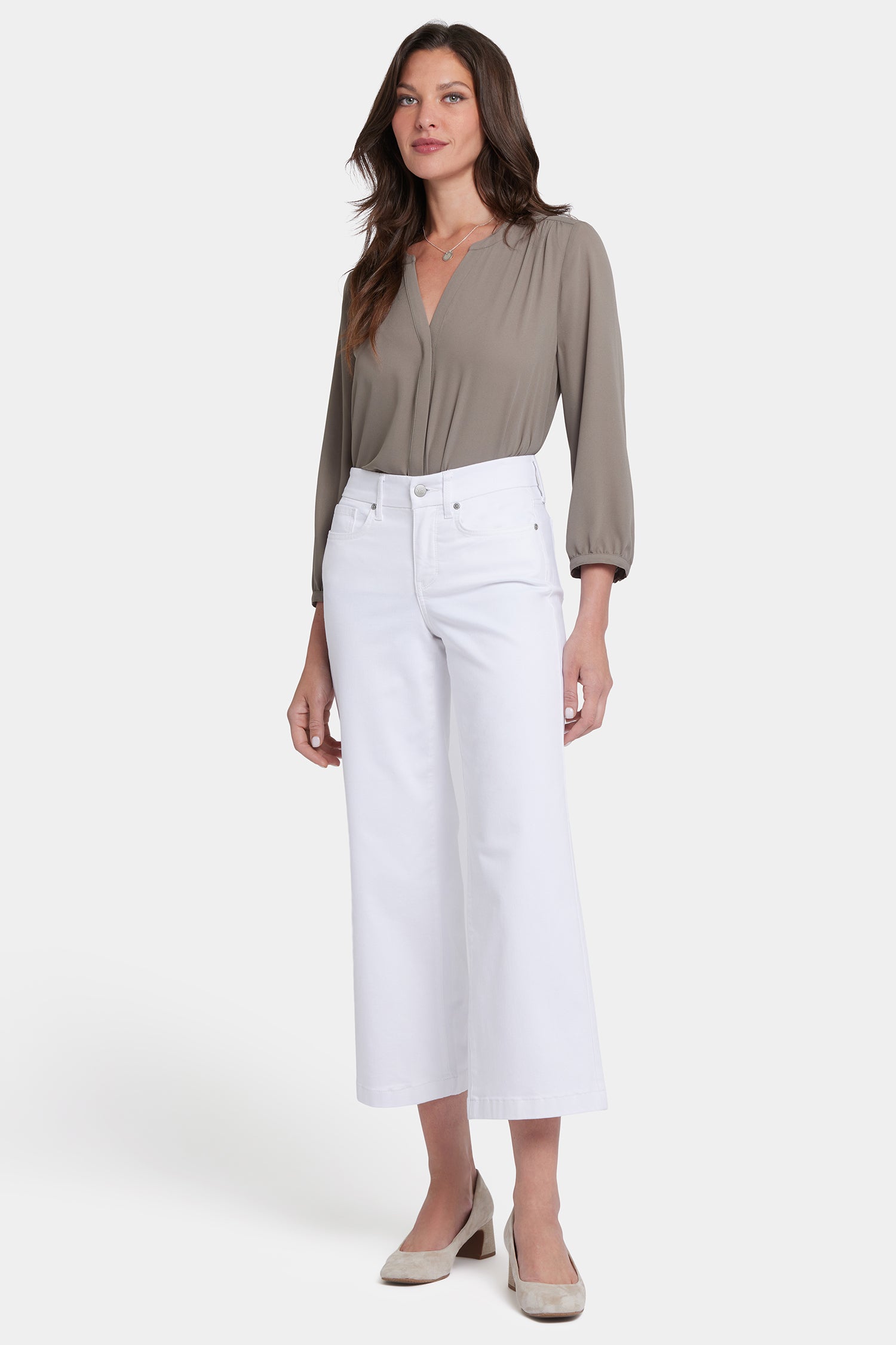 行列のできるレビュー商品、集めました。高評価アイテム Waist-Match™ Teresa Wide Leg Ankle Jeans - Optic White White テープ・マスキングテープ