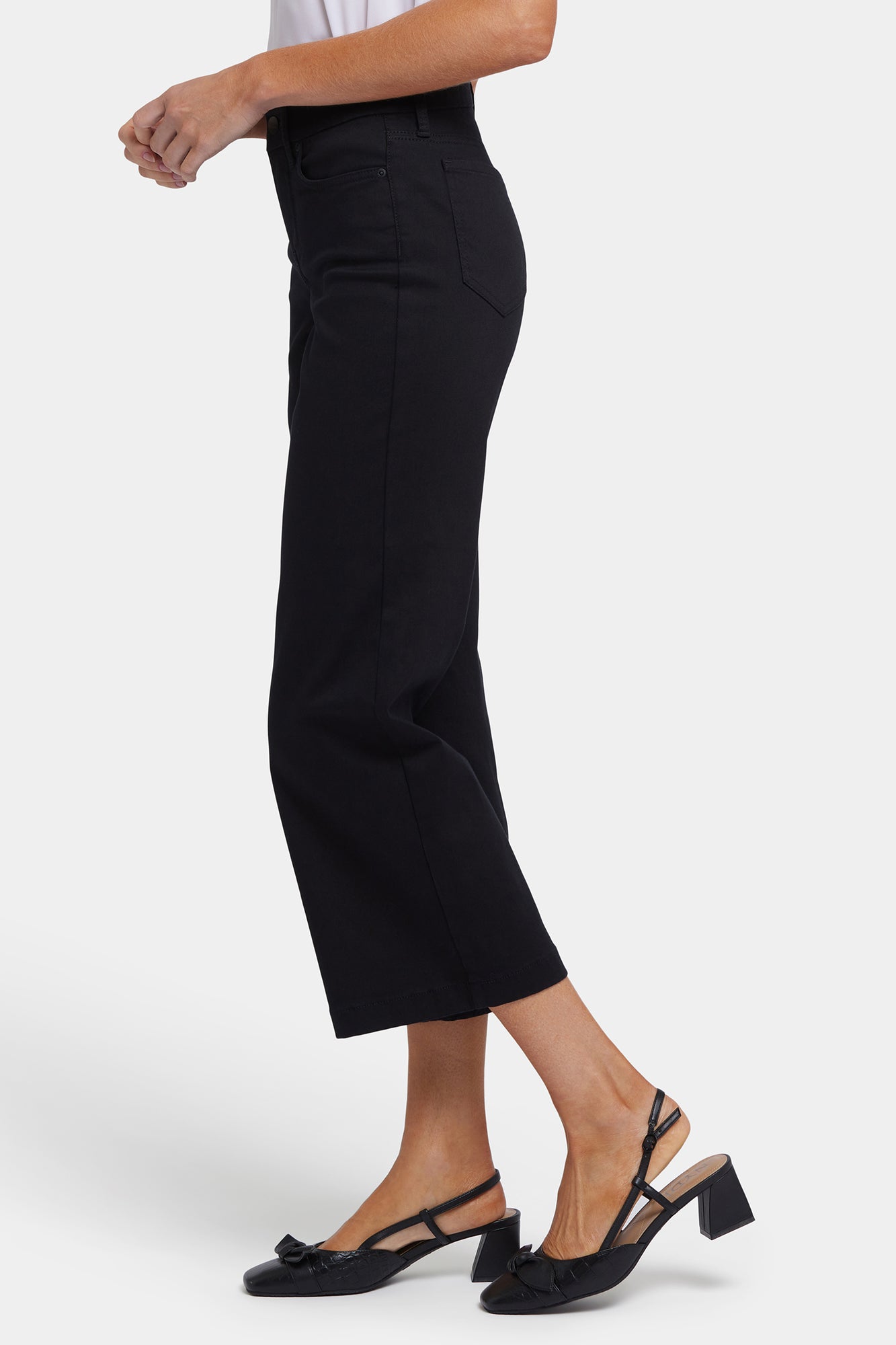 NYDJ Waist-Match™ Teresa Wide Leg Ankle Jeans  - Black