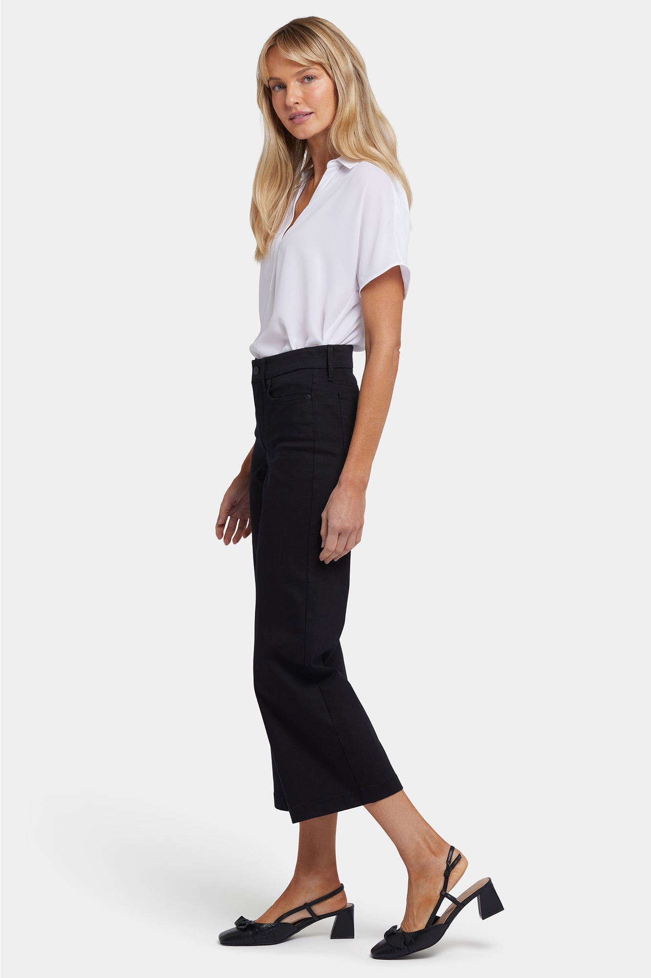 NYDJ Waist-Match™ Teresa Wide Leg Ankle Jeans  - Black