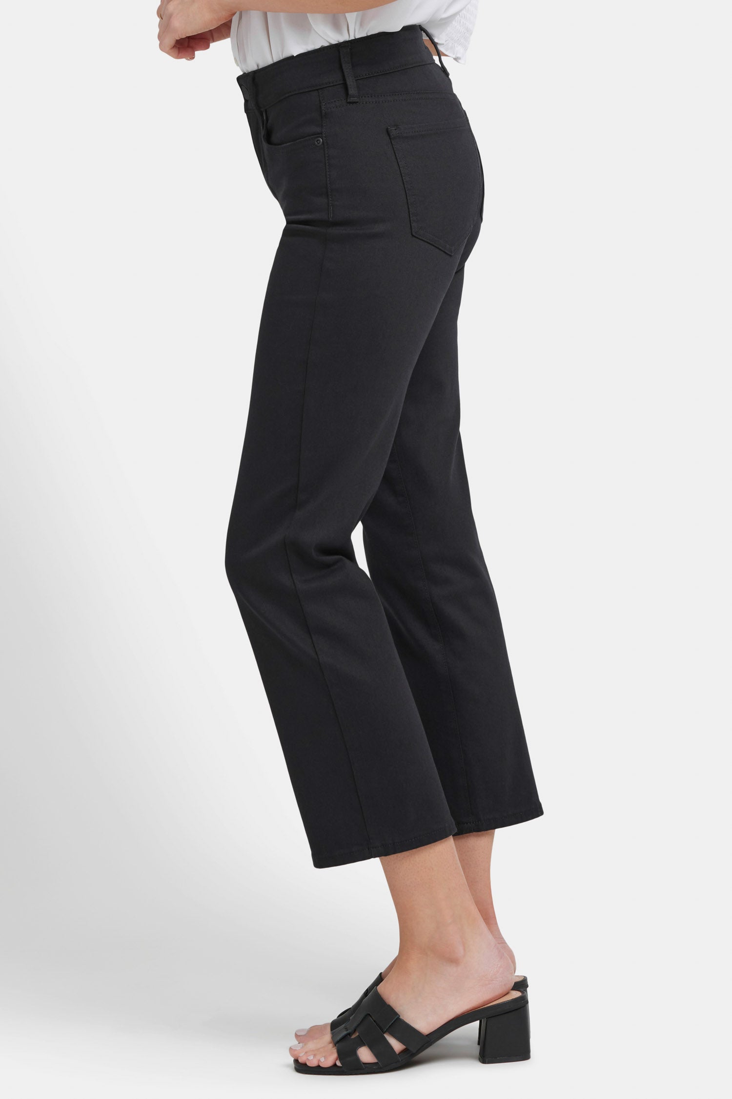 NYDJ Marilyn Straight Ankle Jeans  - Black