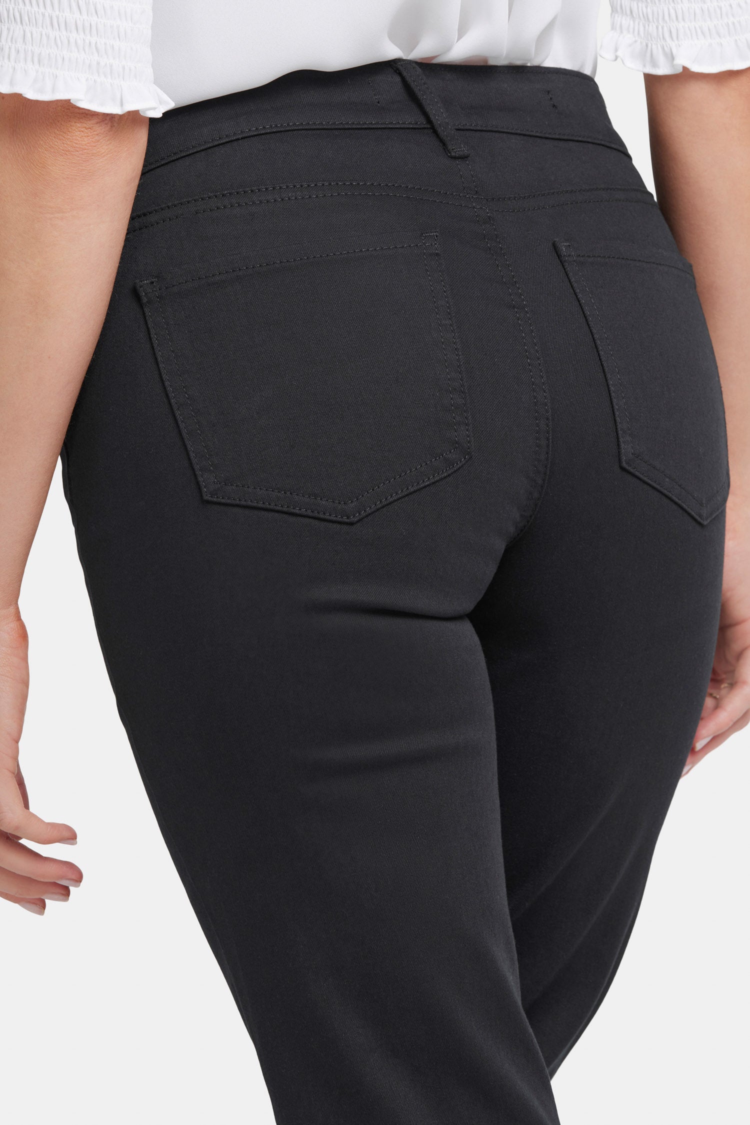 NYDJ Marilyn Straight Ankle Jeans  - Black