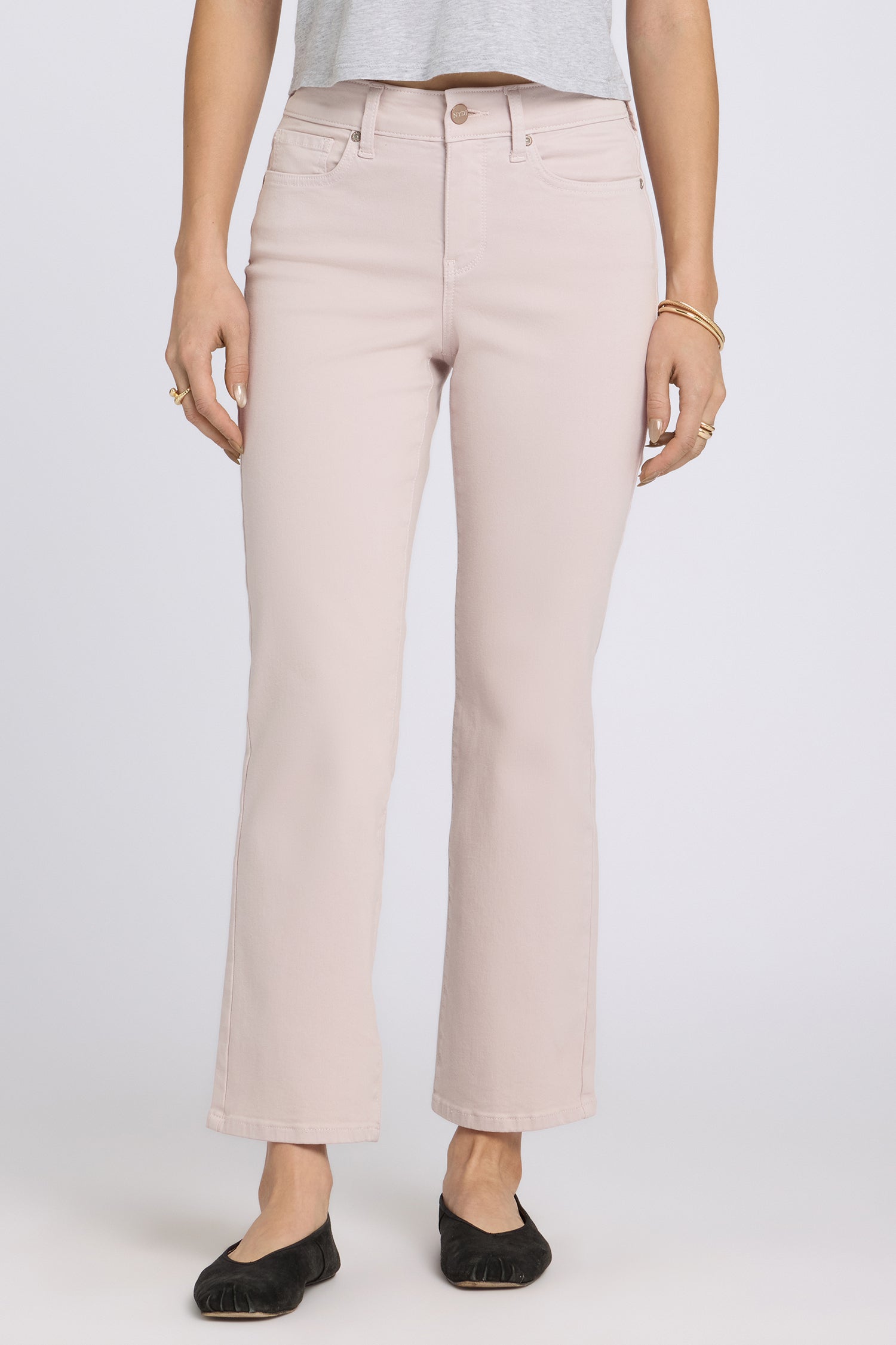 Marilyn Straight Ankle Jeans - Rock Flower Pink | NYDJ