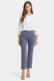 NYDJ Marilyn Straight Ankle Jeans With Frayed Hems - Cascade Lake