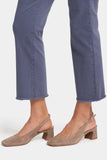 NYDJ Marilyn Straight Ankle Jeans With Frayed Hems - Cascade Lake