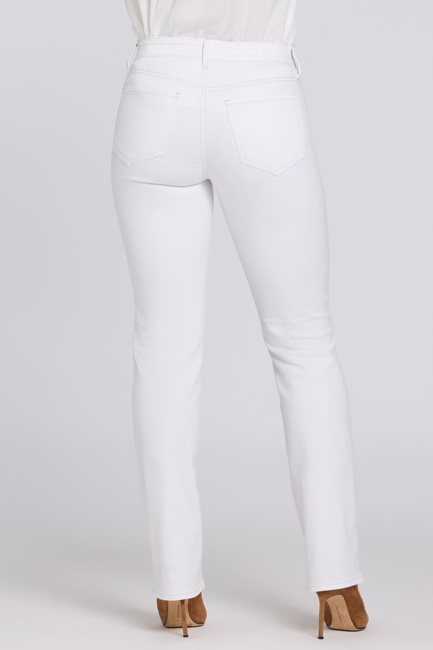 NYDJ Marilyn Straight Jeans In Tall With Contrast Stitching And 34