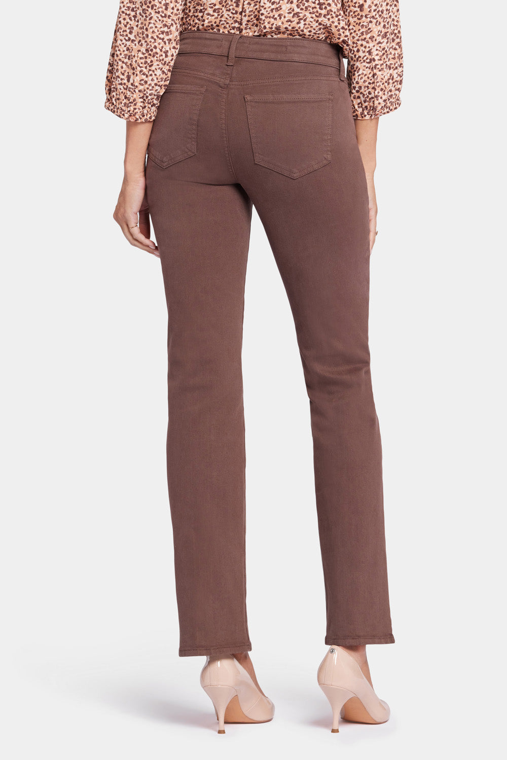 NYDJ Marilyn Straight Jeans  - Coffee Bean