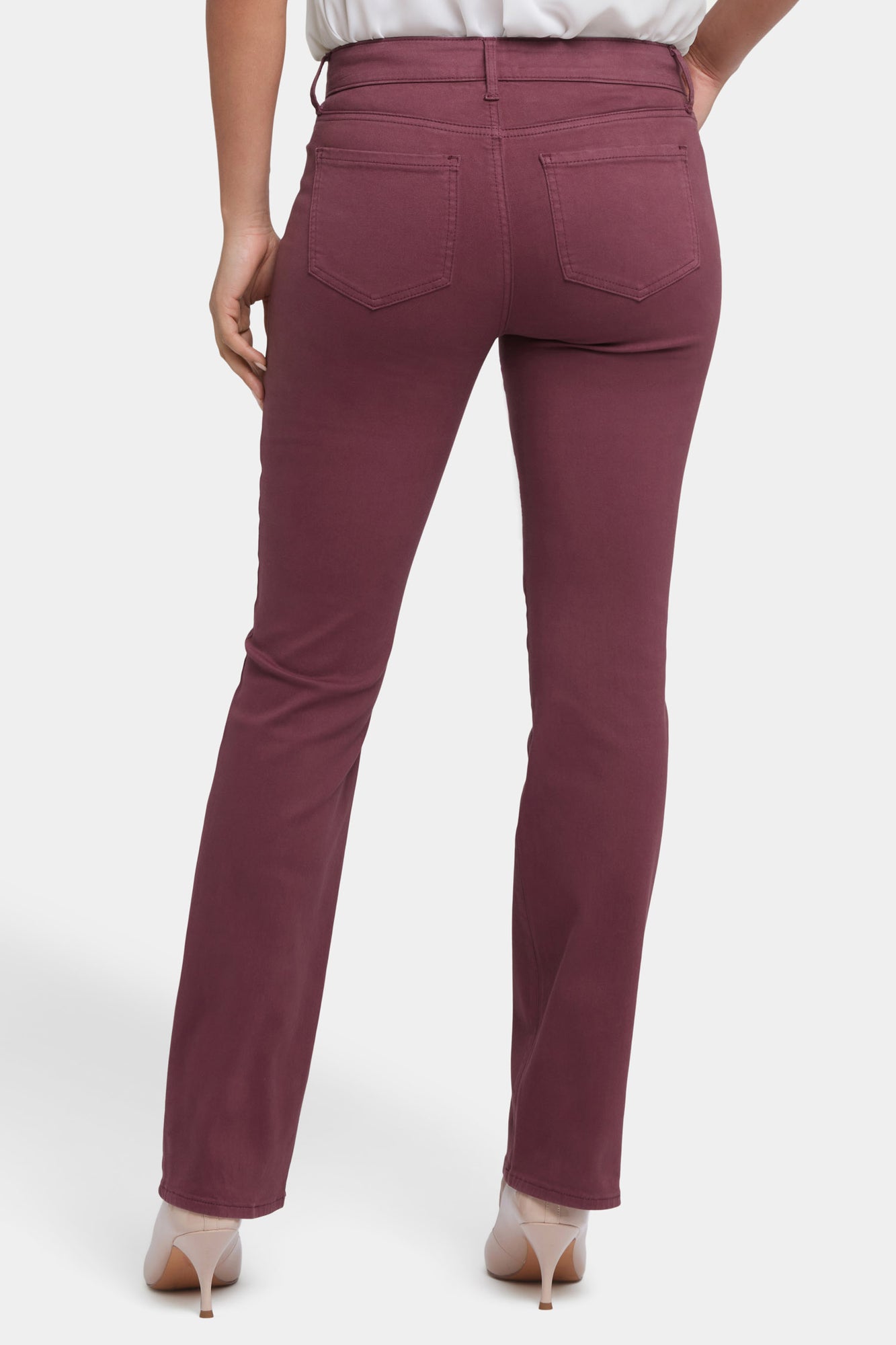 NYDJ Marilyn Straight Jeans  - Dark Cherry