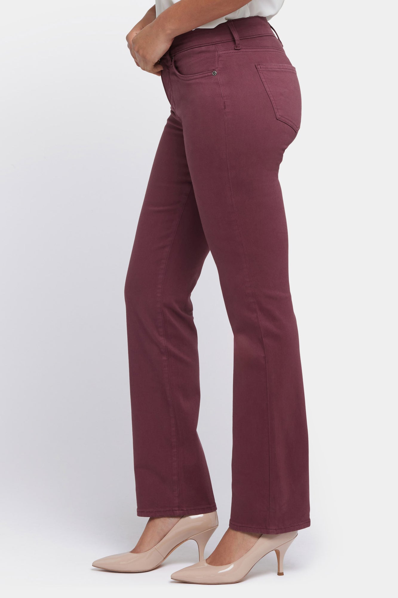 NYDJ Marilyn Straight Jeans  - Dark Cherry