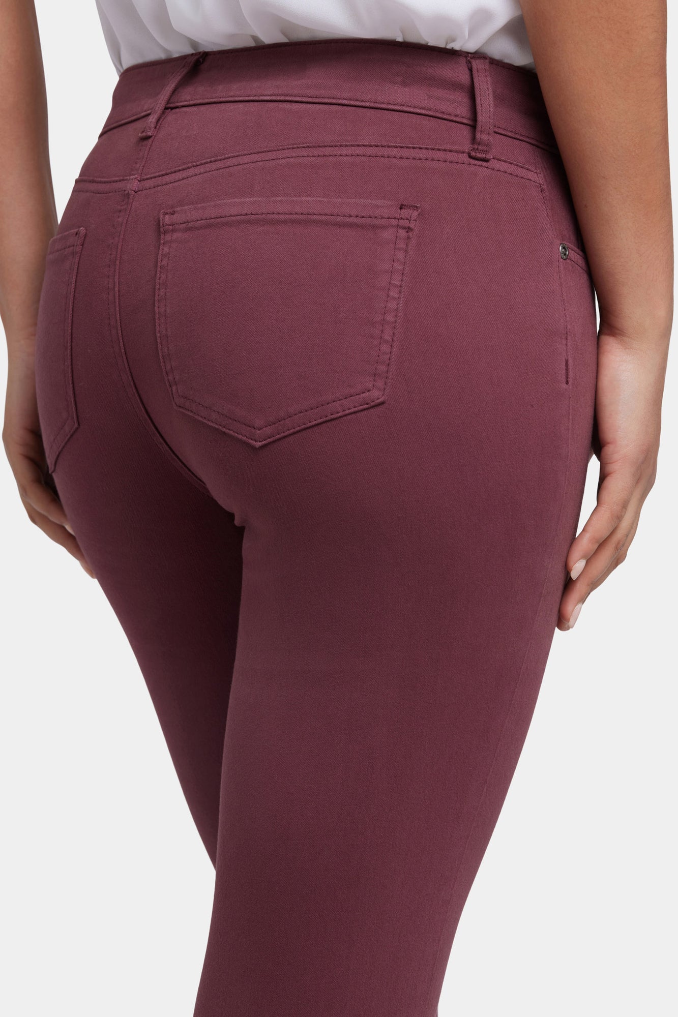 NYDJ Marilyn Straight Jeans  - Dark Cherry