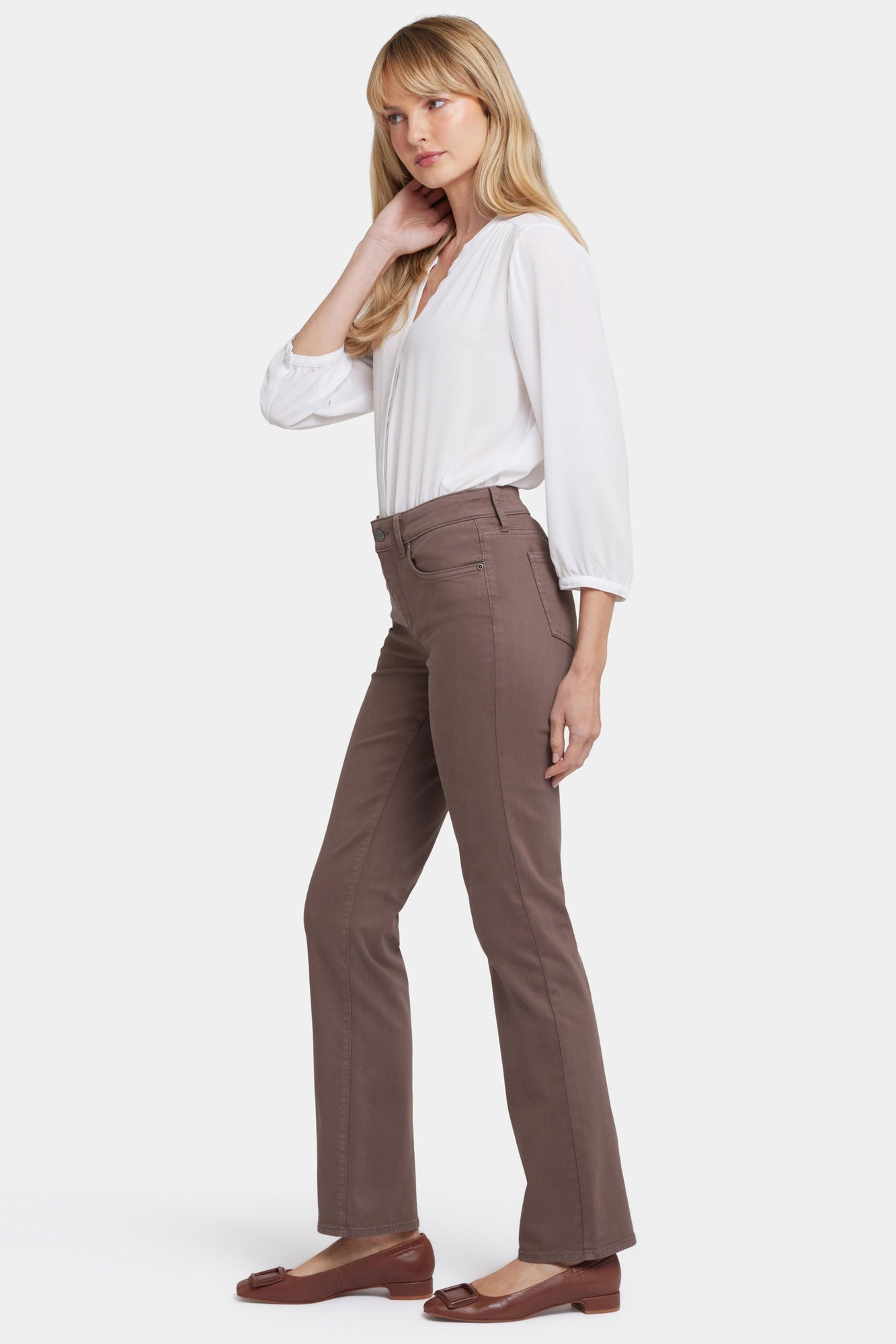 NYDJ Marilyn Straight Jeans  - Dark Wood