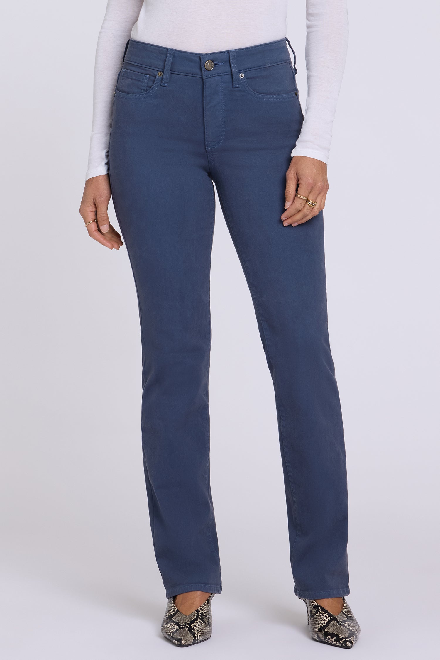 NYDJ Marilyn Straight Jeans  - Jade Blue