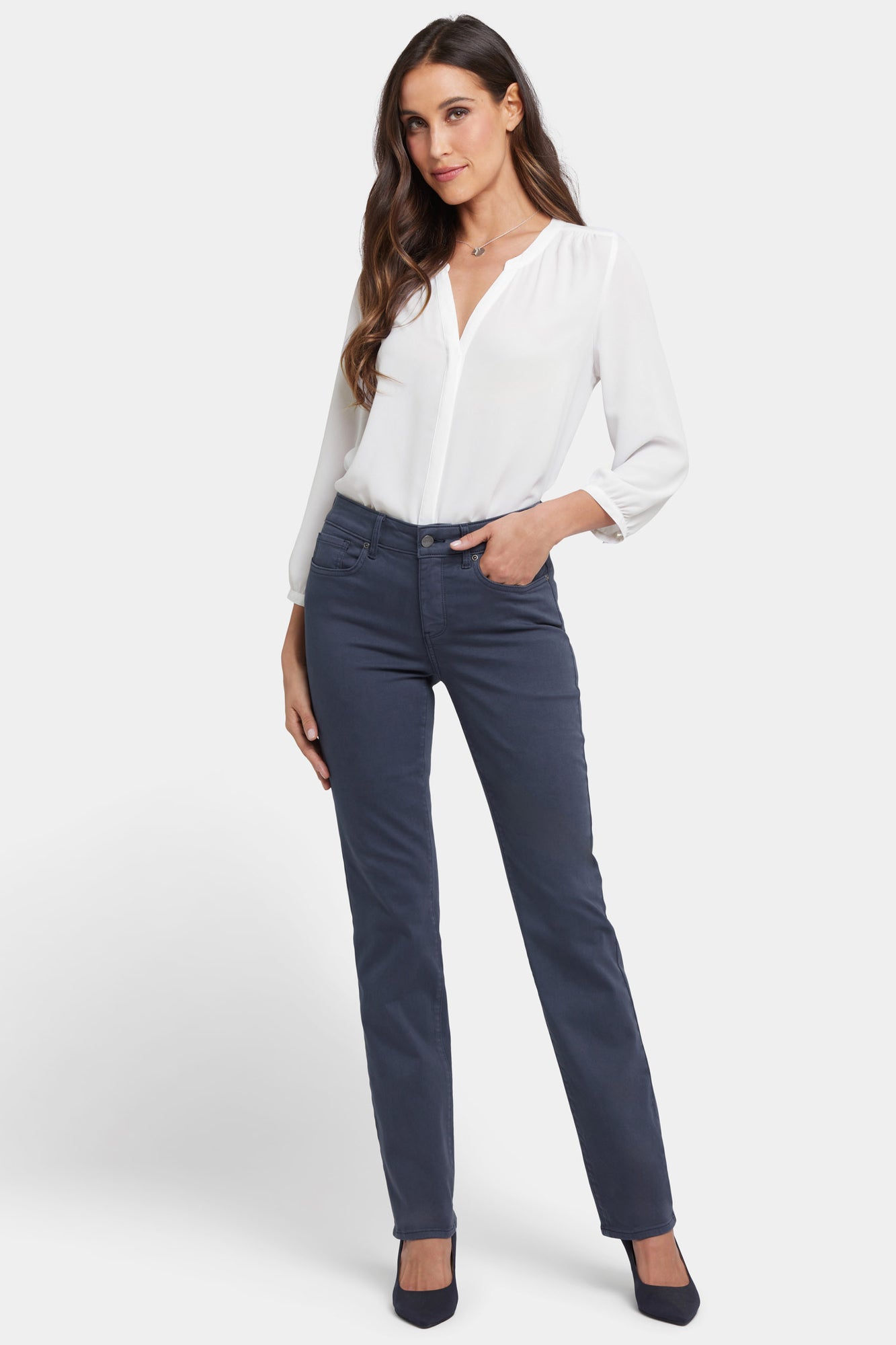 Navy straight leg jeans hotsell