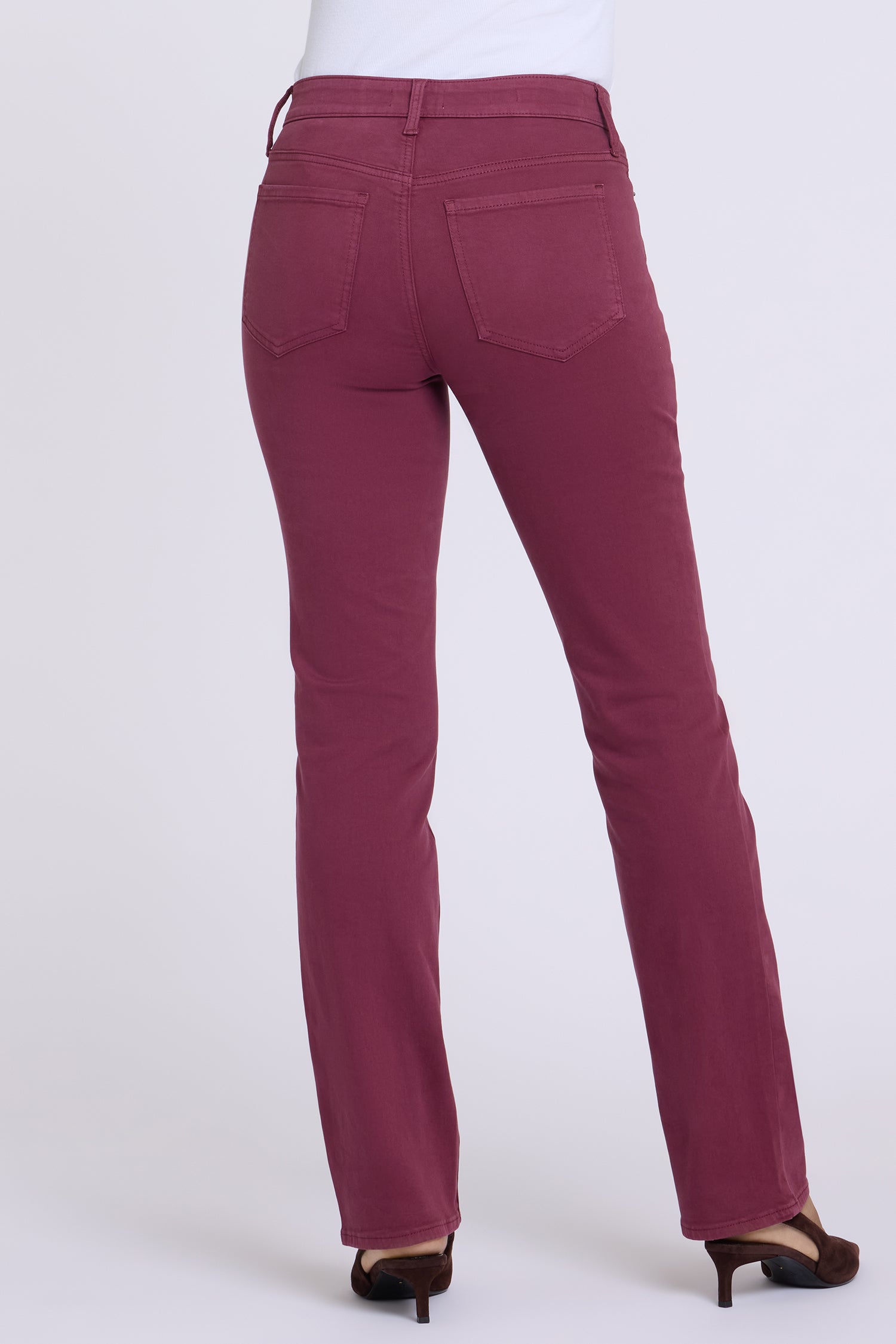 NYDJ Marilyn Straight Jeans  - True Burgundy