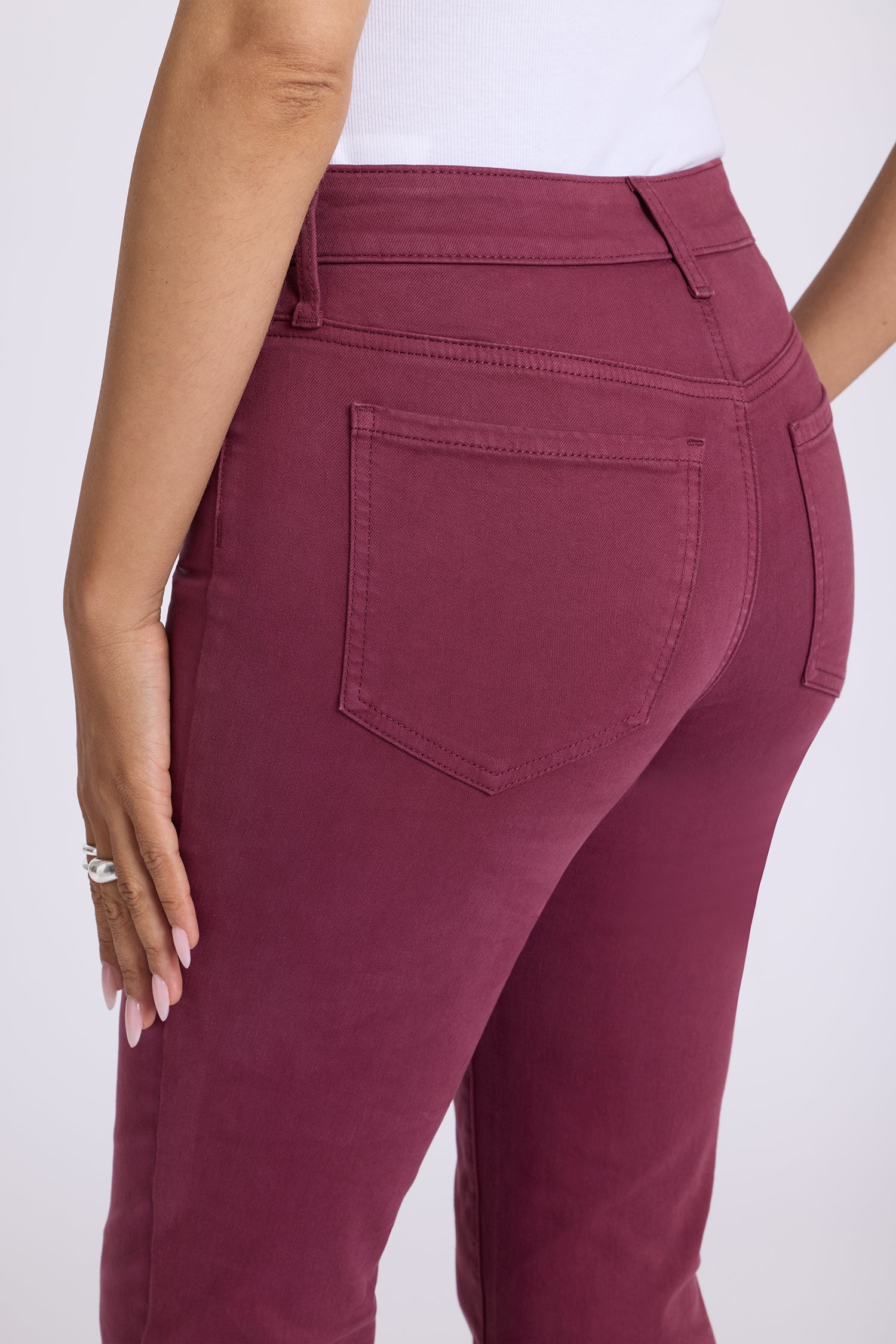 NYDJ Marilyn Straight Jeans  - True Burgundy