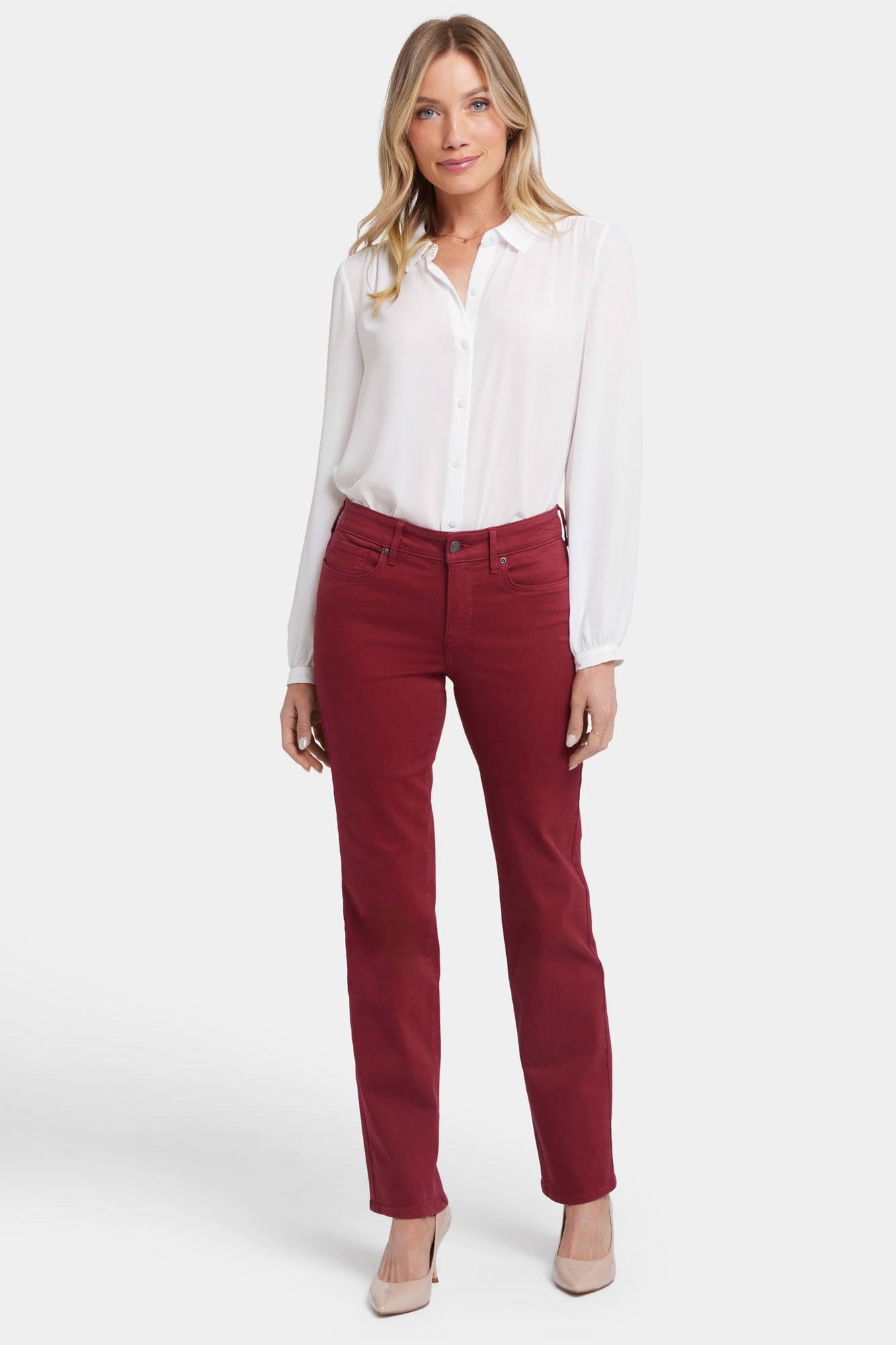 NYDJ Marilyn Straight Jeans  - Wild Currant