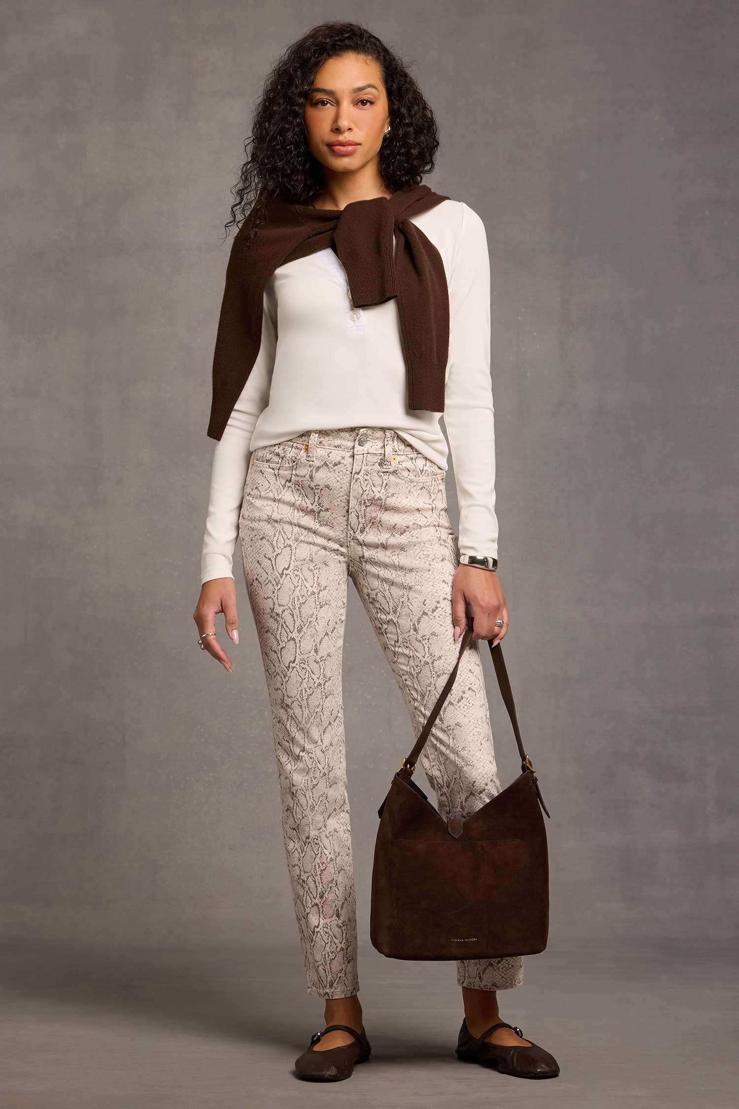NYDJ Marilyn Straight Jeans With High Rise And 30" Inseam - Python Bleached