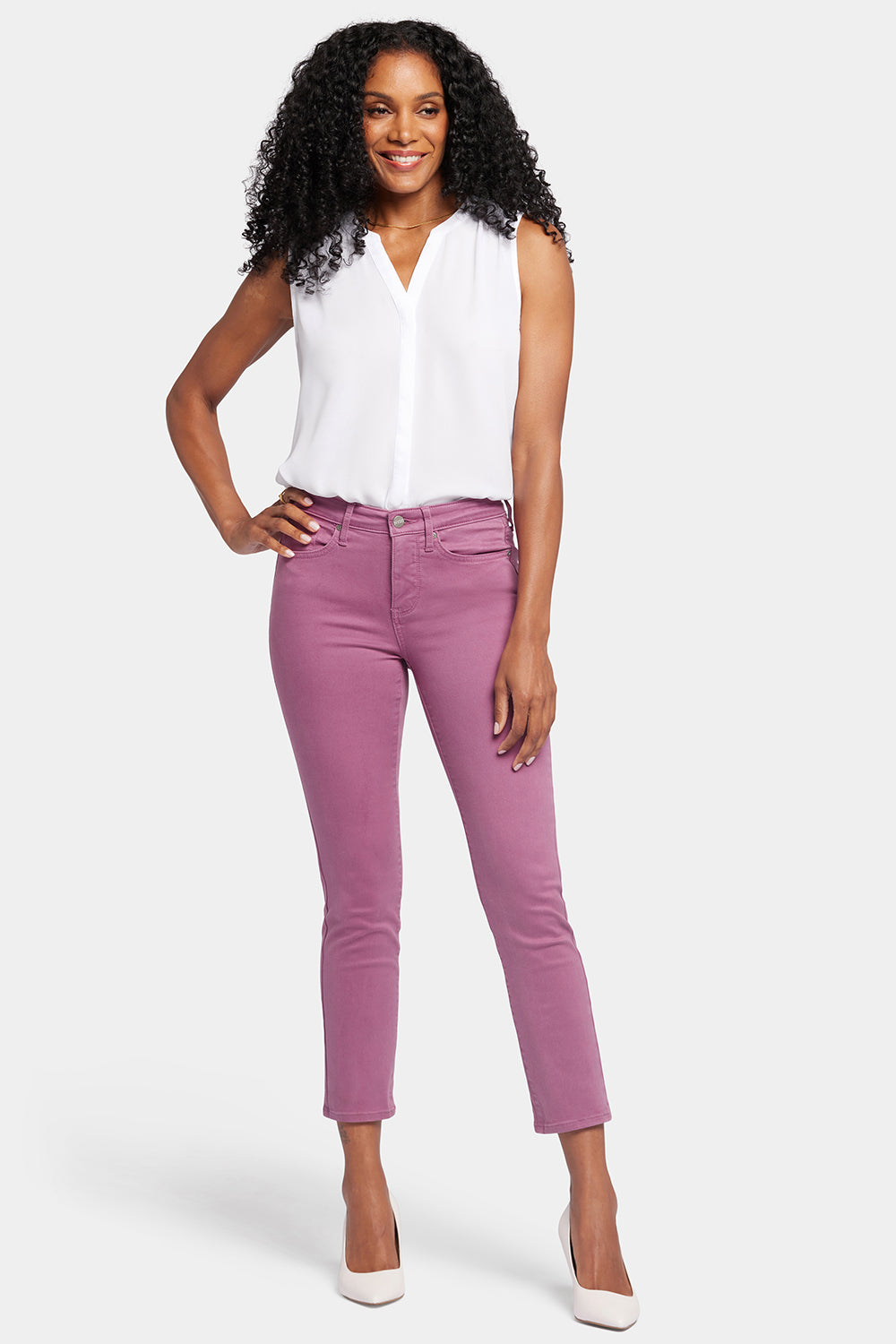 NYDJ Sheri Slim Ankle Jeans  - Mauve Haze